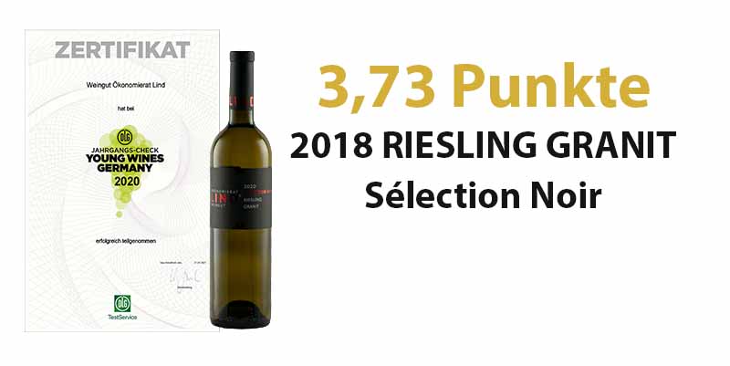 Young Wines Germany 2021 – 3,73 Punkte für unseren 2020 RIESLING GRANIT Sélection Noir